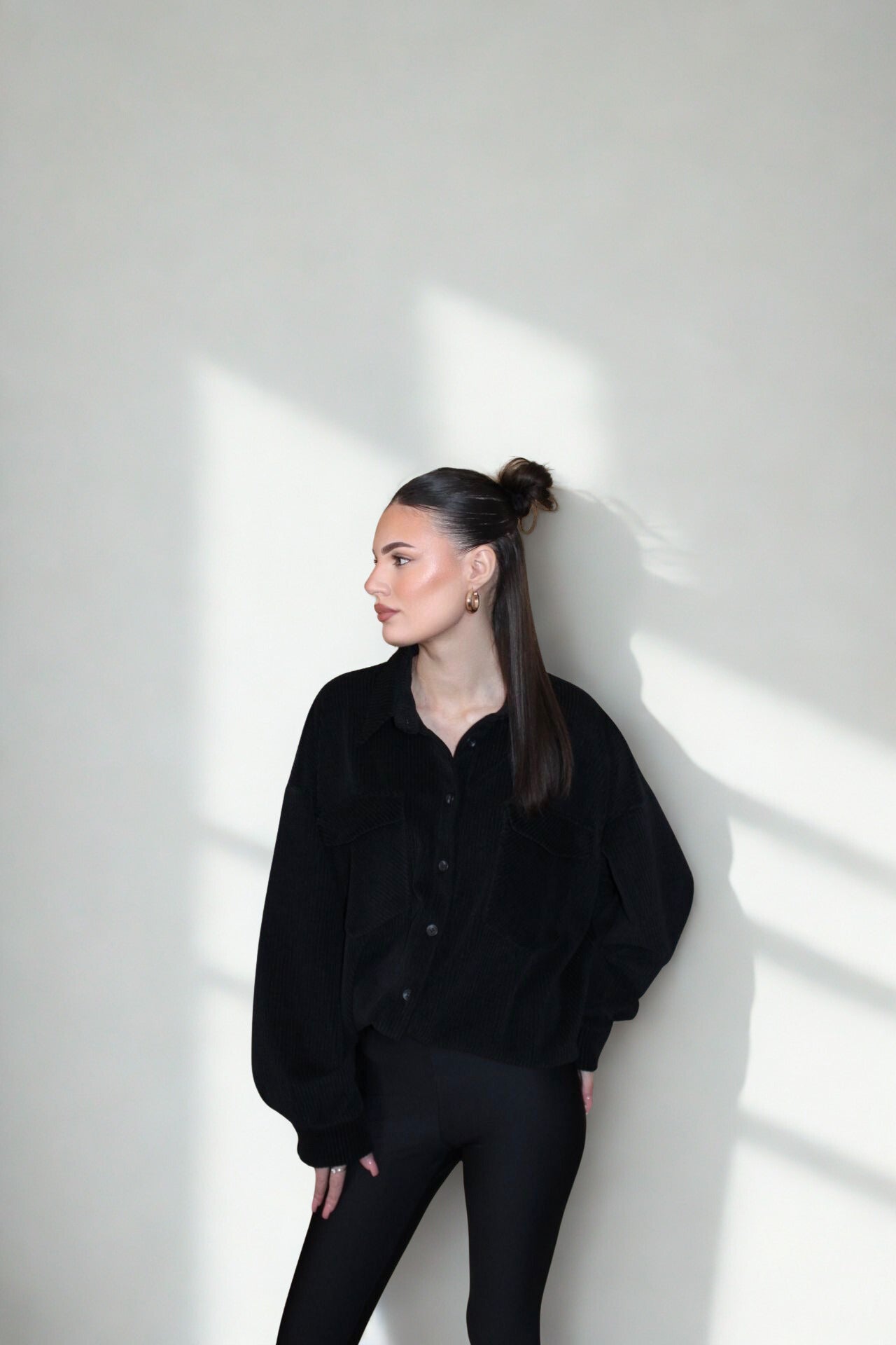 Koszula Sztruksowa EMO - Czarna