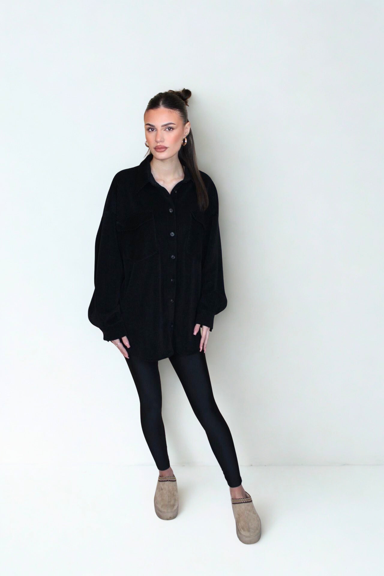 Koszula Sztruksowa EMO - Czarna