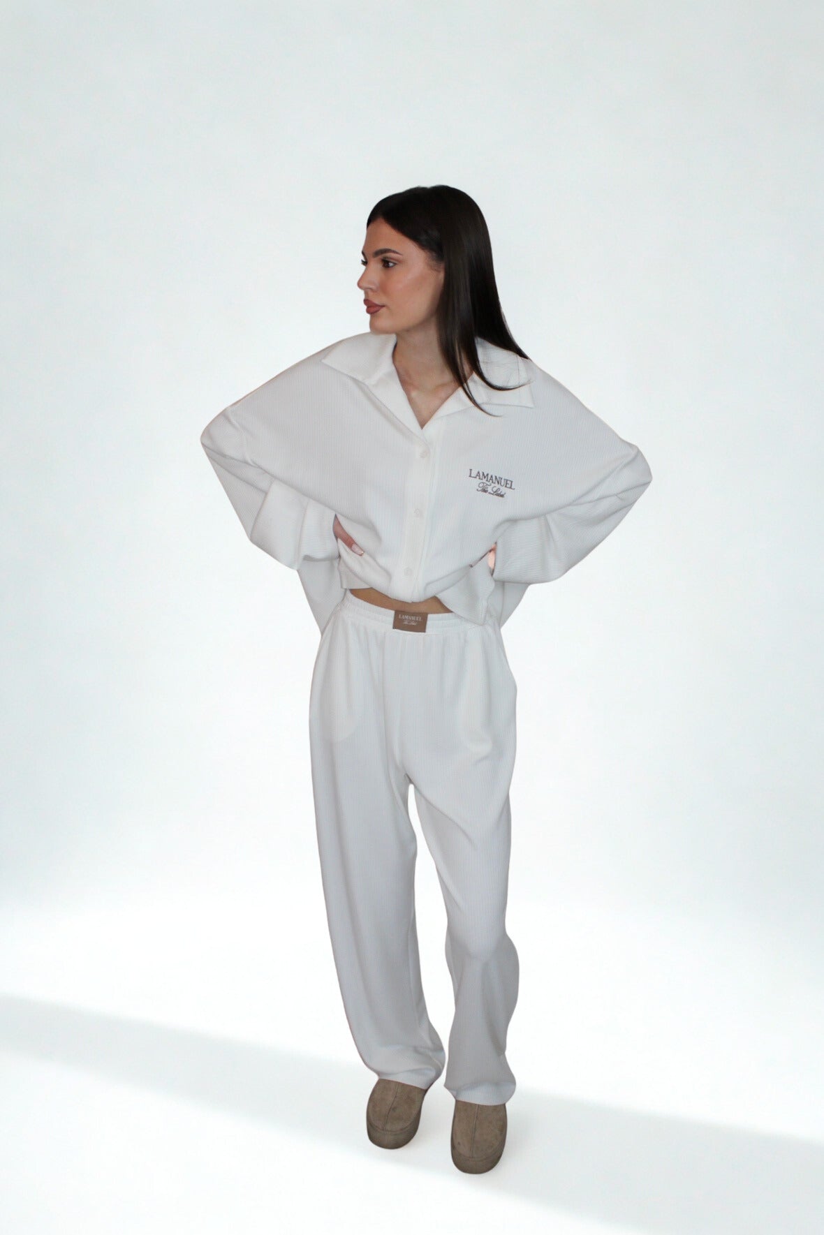 Spodnie Loose La Manuel - Ecru