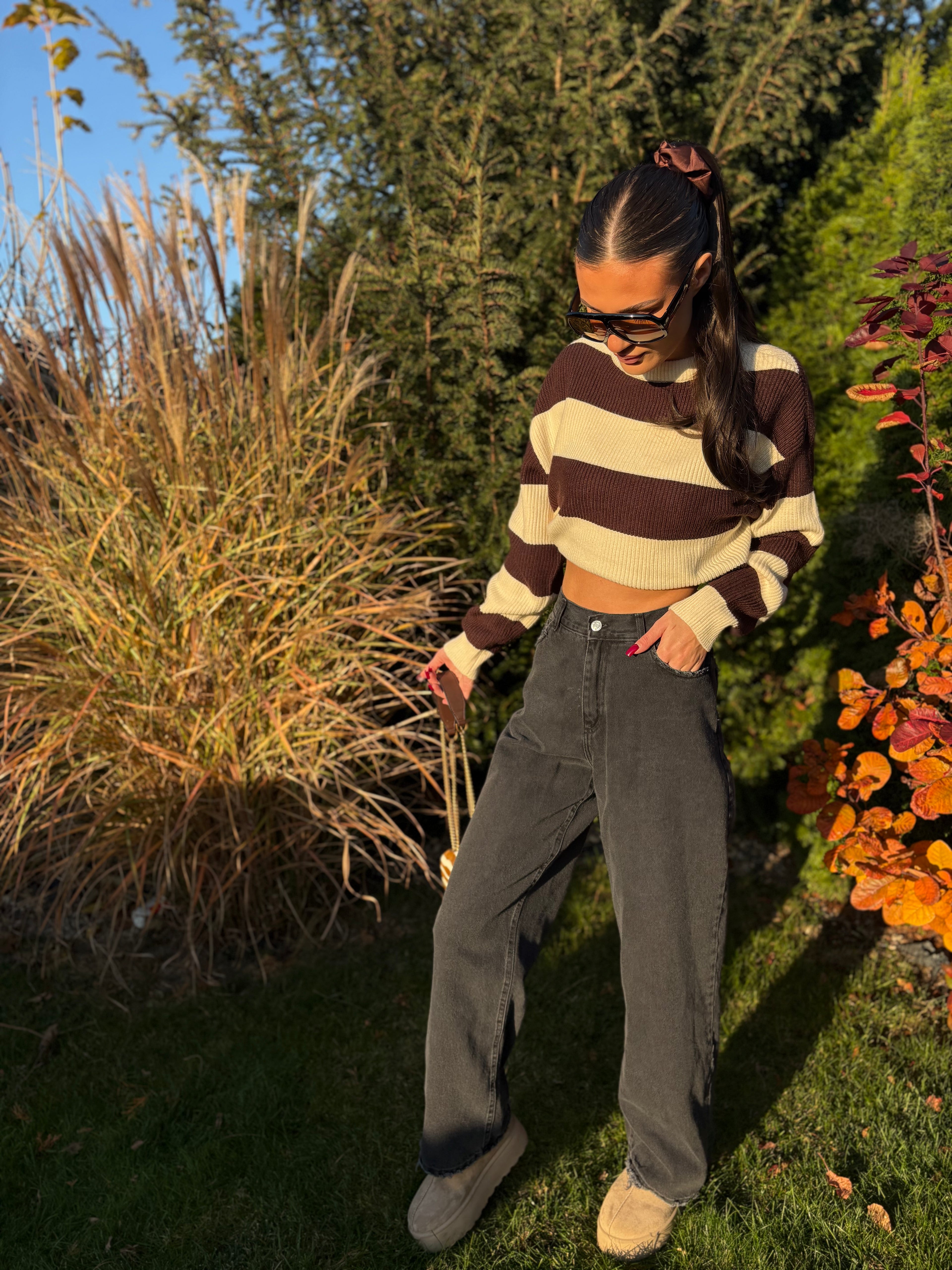 Czarne jeansy EMO CLASSIC FIT, widok z przodu