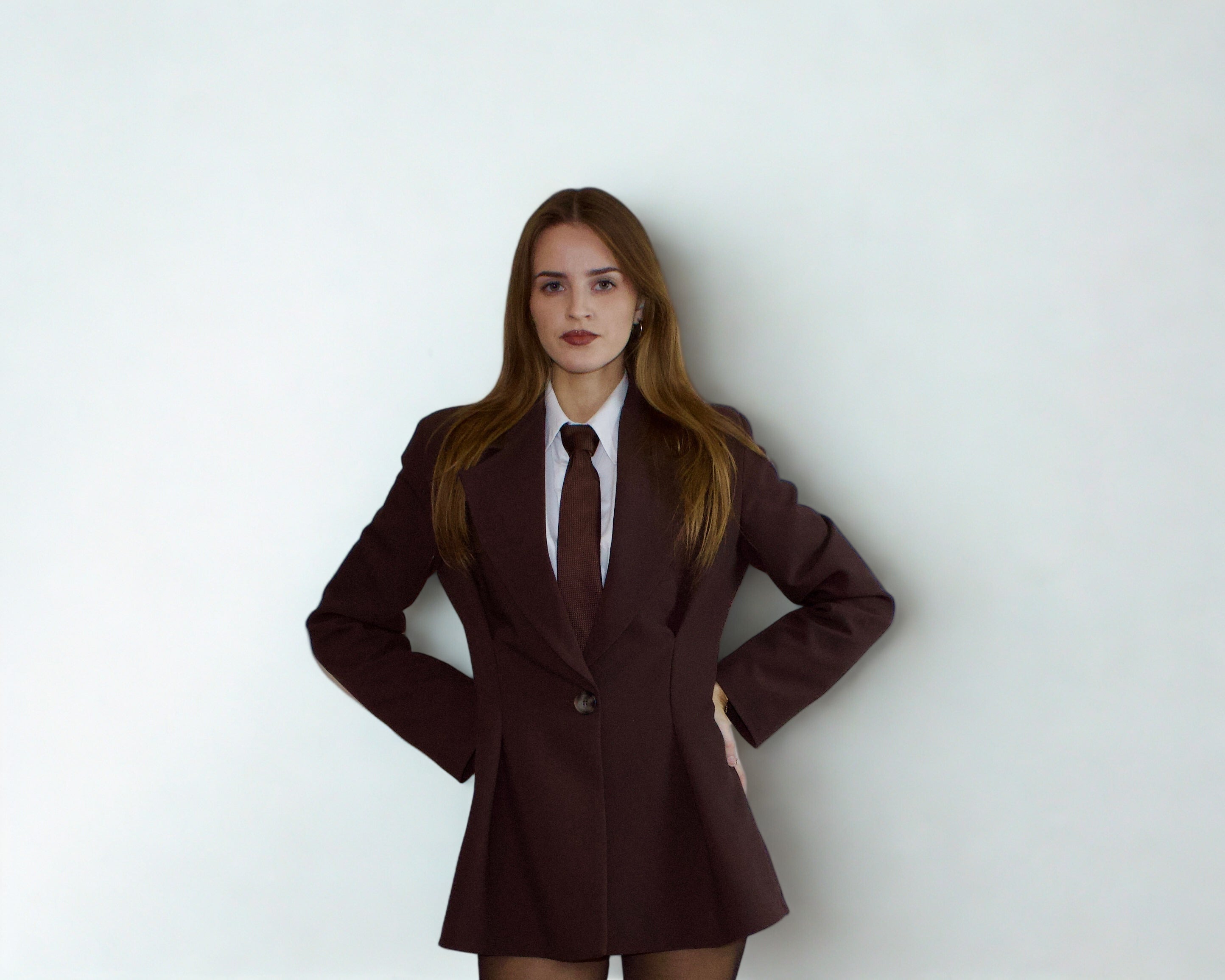 Marynarka Taliowana COCOMORE - czekolada